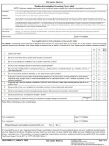 DD Form 3111 - Page 1