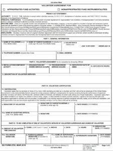 DD Form 2793 - Page 1
