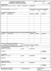 DD Form 1076 - Page 1