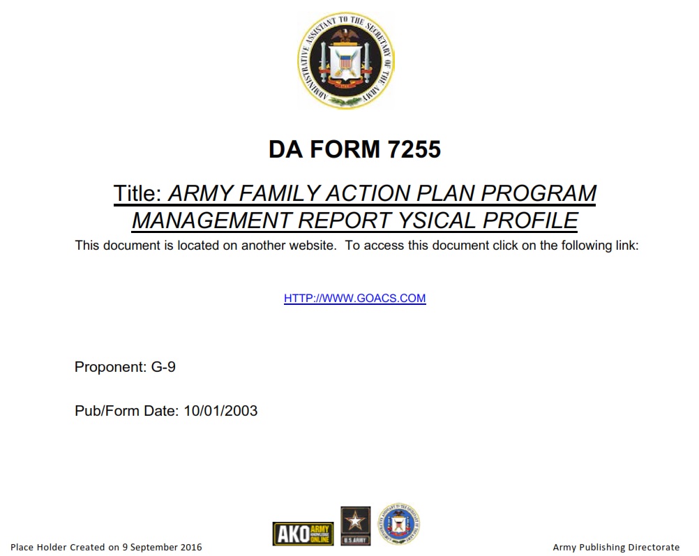 DA Form 7255