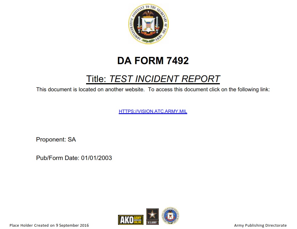 DA Form 7492