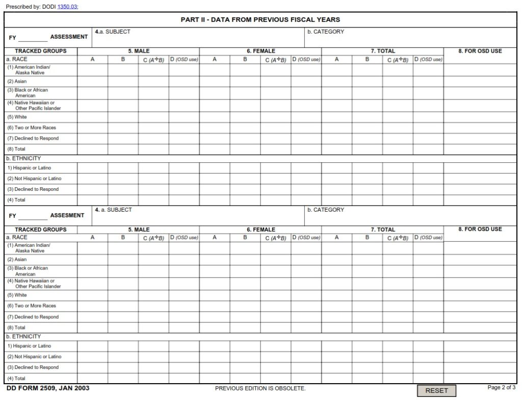 DD Form 2509 - Military Equal Opportunity Assessment | Free Online Forms