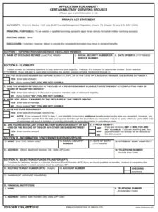 DD Form 2769 - Page 1