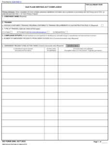 DD Form 2960 - Page 1